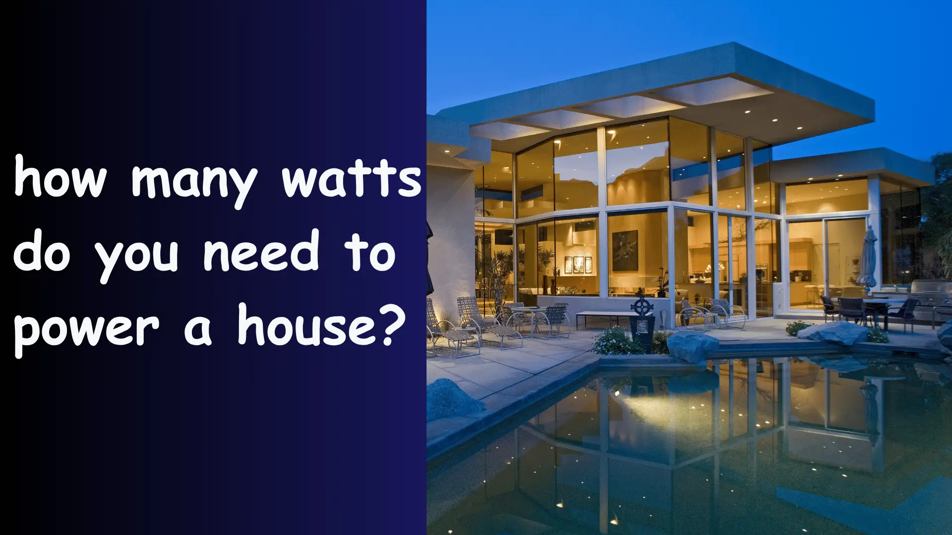 how many watts do you need to power a house