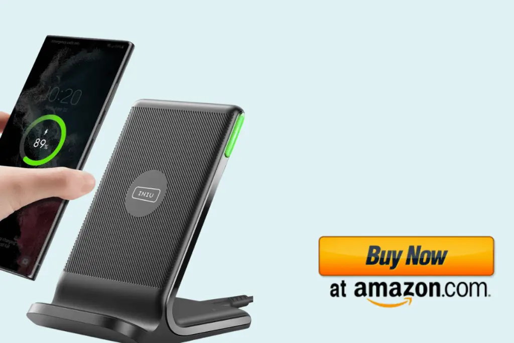 INIU Wireless Charger, 15W Fast Qi Certified Wireless Charging Station 